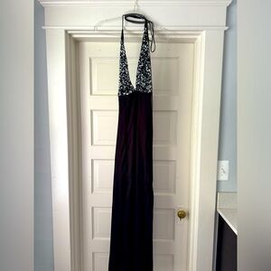 Lucy in the sky, maxi black sparkly dress